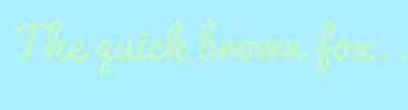 Image with Font Color BCF7CB and Background Color AAEEFF